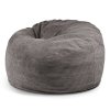 armchair round large pouffe corduroy